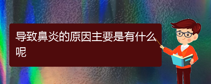 (貴陽過敏性鼻炎?？浦委熱t(yī)院)導(dǎo)致鼻炎的原因主要是有什么呢(圖1)