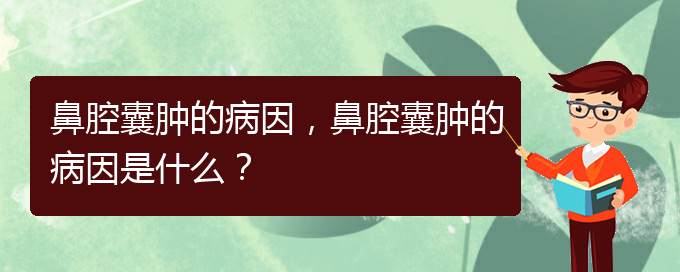 (貴陽中醫(yī)可以看鼻腔腫瘤嗎)鼻腔囊腫的病因，鼻腔囊腫的病因是什么？(圖1)